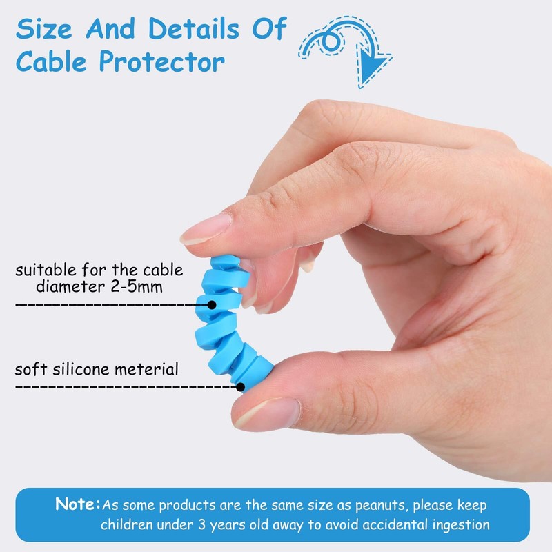 Phone Charging Cable Protectors Cute Cord Saver USB Charger Various 40 Pack gallery