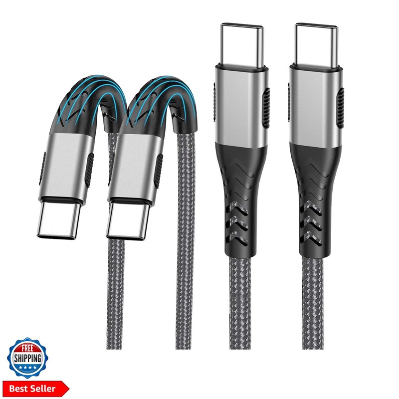 2 – Pack 10FT 100W USB C to USB C Cable, Fast Charging Type C to Type C Cable…