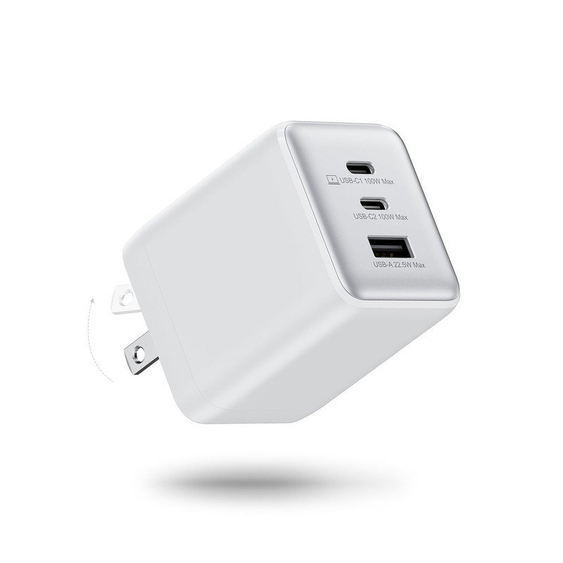 wegear 100W USB C Wall Charger, 3-Port PPS PD 3.0 Compact Foldable Wall Charg…