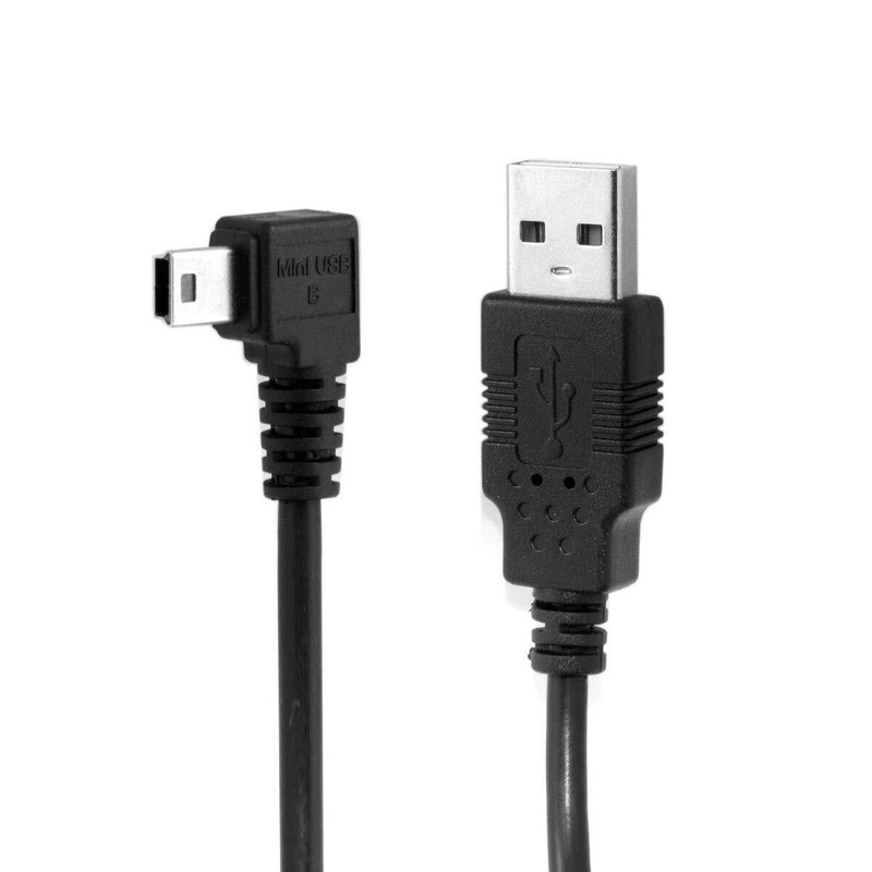 Mini USB B Type 5Pin Male Left Angled 90 Degree to USB 2.0 Male Data Cable wi... gallery