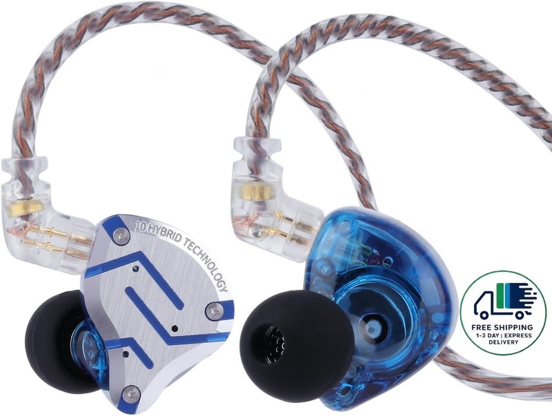 Auriculares intraaurales con 5 controladores, con cable HiFi, para videojuegos