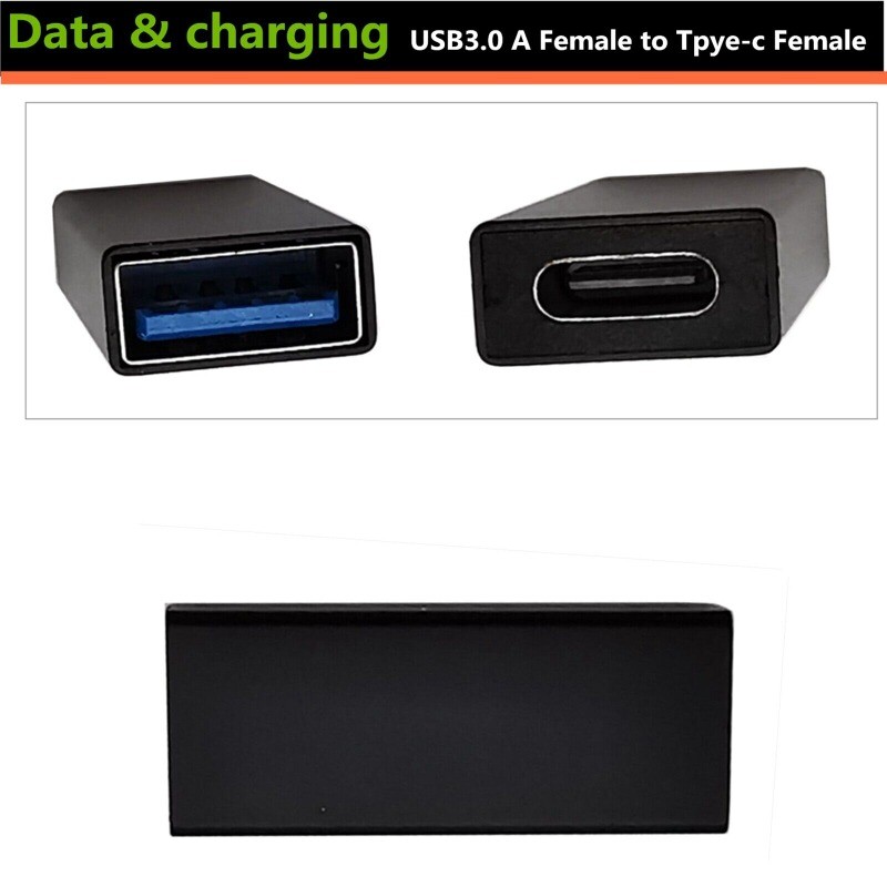 USB Type C 3.1 Female to 3.0 A Female Data Sync Charging Adapter Connector 2pc