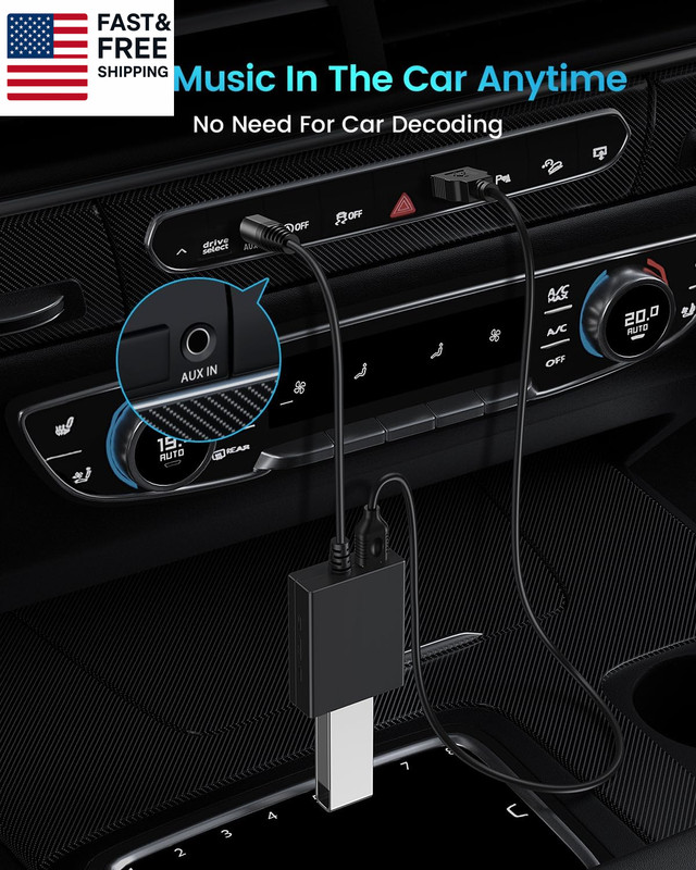 USB to Aux Audio Adapter, 3.5Mm Male to USB Female Adapter for Playing Music wit gallery
