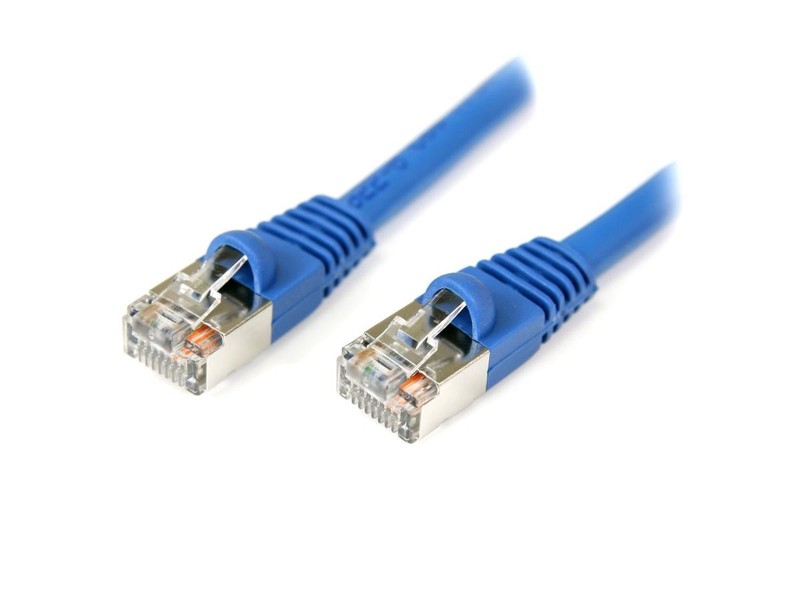 10ft Blue Shielded Cat5e Patch Cable
