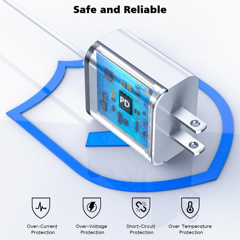 For Apple iPhone Charger Fast Charging PD USB C Wall Block Type C Power Cord gallery