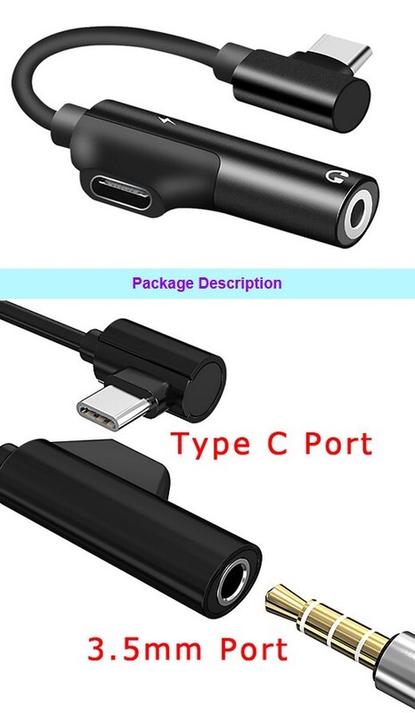 Good Quality 2in1 Type-C to 3.5mm Audio Adapter f Samsung Galaxy A02s SM-A025V gallery