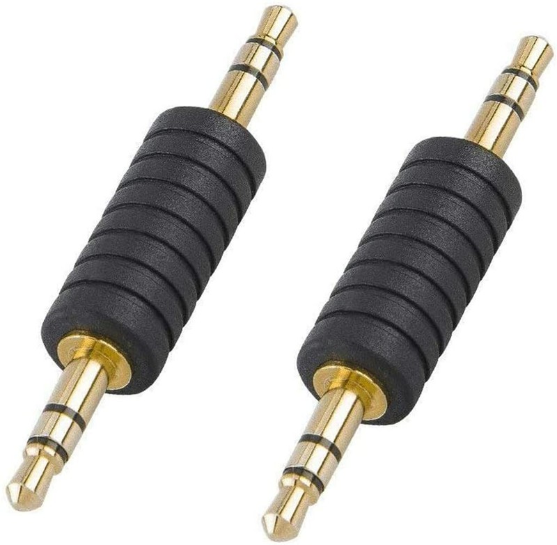 Lot de 2 adaptateurs jack stéréo 3,5 mm 1/8” vers 3,5 mm audio mâle vers mâle