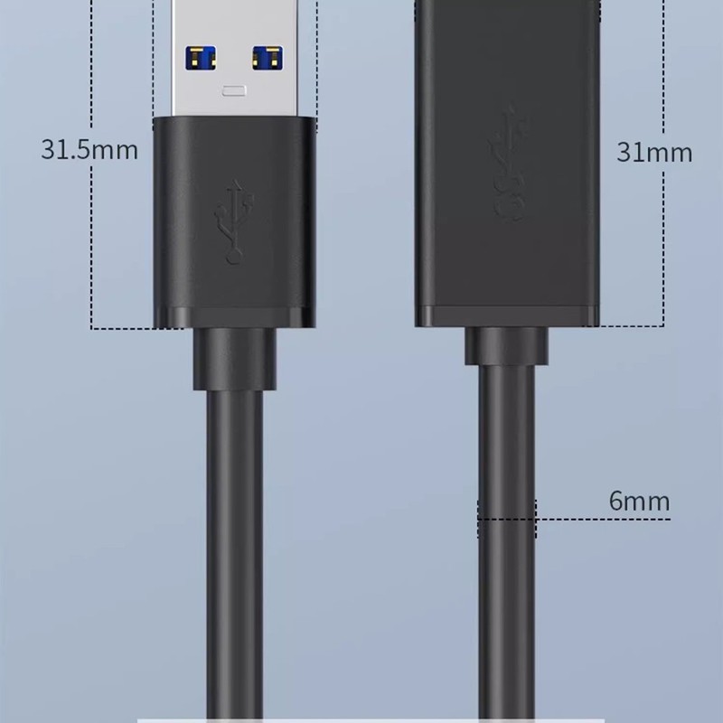 Flexible USB 3 0 Extension Cable Black Color Various Lengths Available gallery