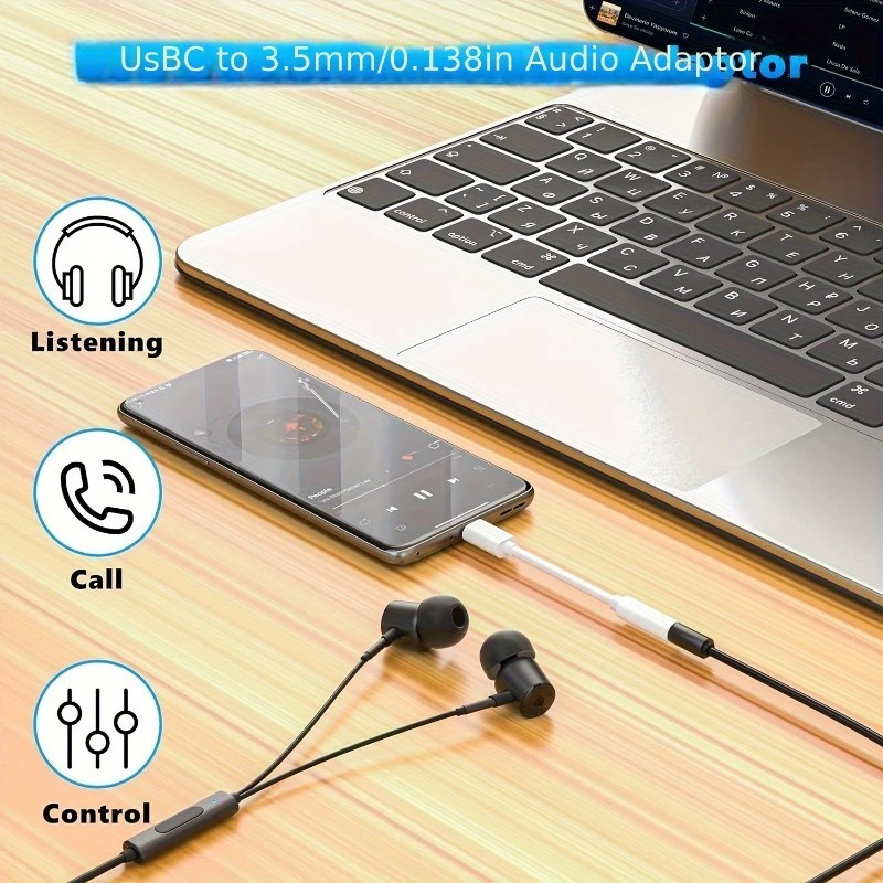 USB Type C to 3.5mm Headphone Audio Adapter Cable For Galaxy S21 S20 Note 20 10 gallery