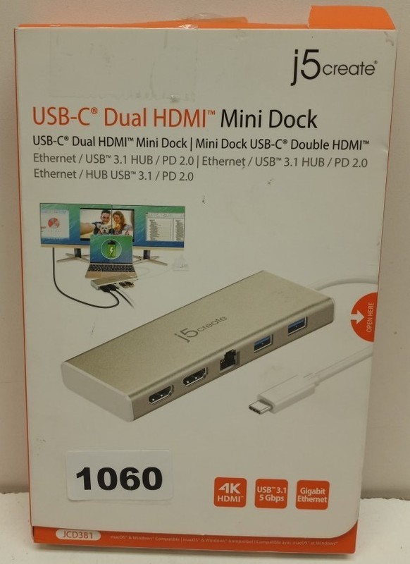 j5create USB Type-C Dual HDMI Slim Dock Adapter gallery
