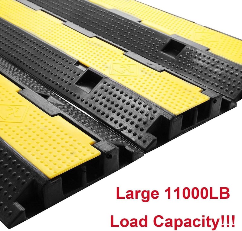 3 Pack Heavy Duty Rubber Cable Protector Ramp for Driveways and Wires gallery