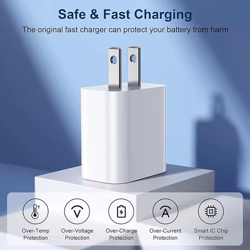 20W Type C Fast Charger USB-C Adapter PD Cable For iPhone Air 17 16 15 Samsung gallery