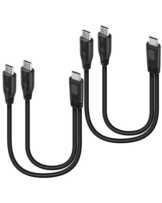 Short USB Multi Splitter Charging Cable 5V, 2 in 1 USB to Dual Charge Cord fo…