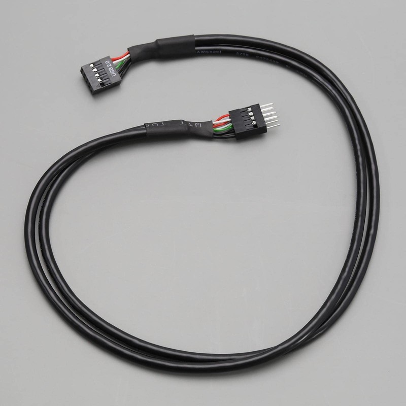 2PCS USB Header Extension Cable USB 2.0 9-Pin to 9-Pin Female Internal Mother... gallery