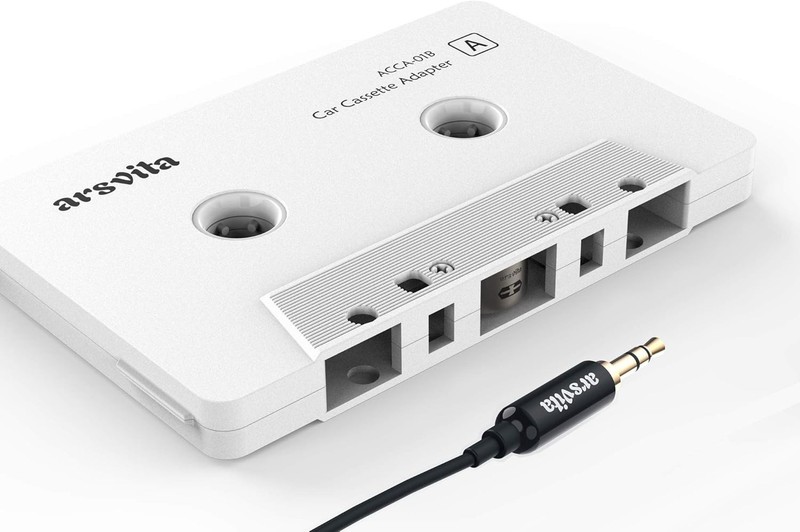 Adaptador de casete de audio para coche a auxiliar adaptador de cinta de cable a
