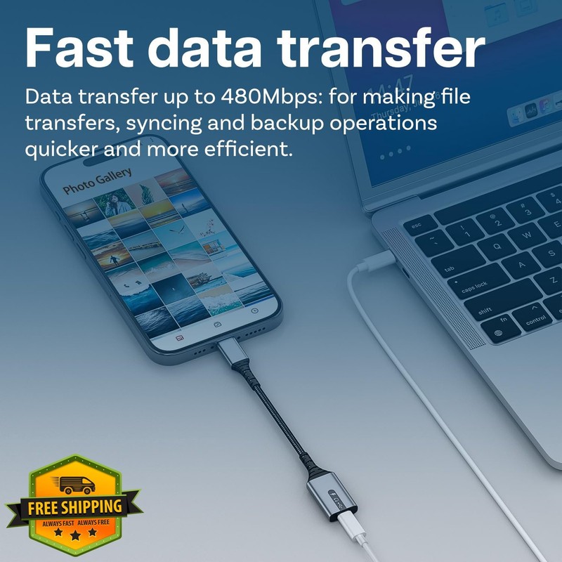 MMOBIEL USB-C to 8 Pin Adapter Audio Charging Data gallery