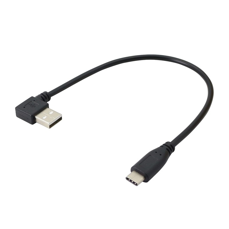 90 Degree USB Adapter Cable 25CM USB-A to USB-C Fast Charging Data Sync gallery