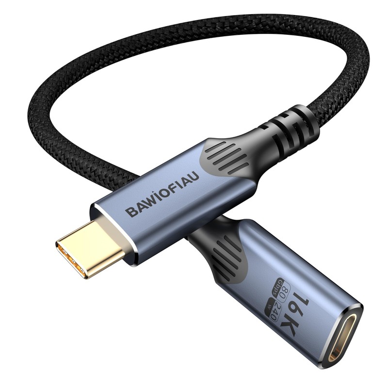 2ft/0.6M USB C to usb c Extension Cable with Thunderbolt 5, high Speed 80gbps…