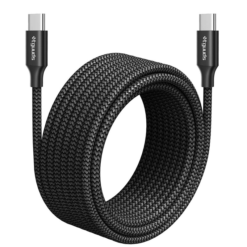 Long USBC to USBC Cable 15ft PD 60W Fast Charge, Durable Double Braided Nylo…