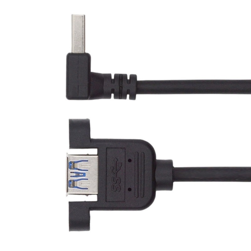 USB 3.0 Male/Female Connectors Line Right Angle/Straight Head Extension Cord gallery