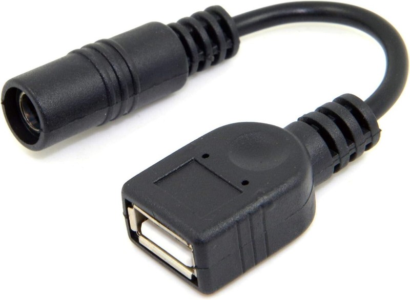 cablecc 5V USB Female to DC Power Jack 5.5 2.1mm Charge Adpter Cable for Cell Ph gallery