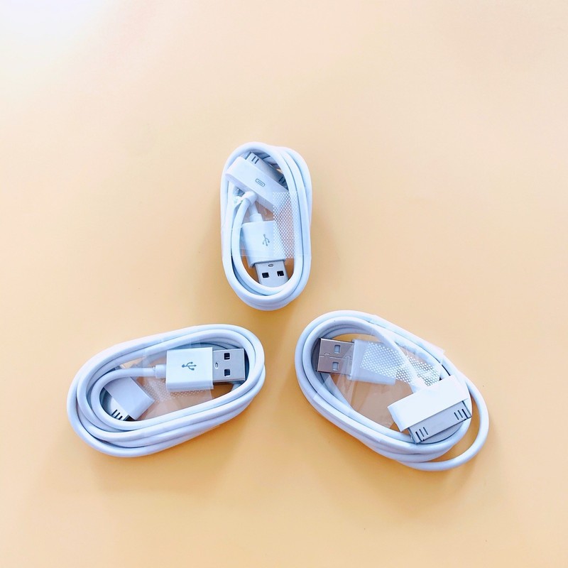 3PCS-30Pin 1M Wide Port Charging & Data Cable Compatible for iPhone 4/4S gallery