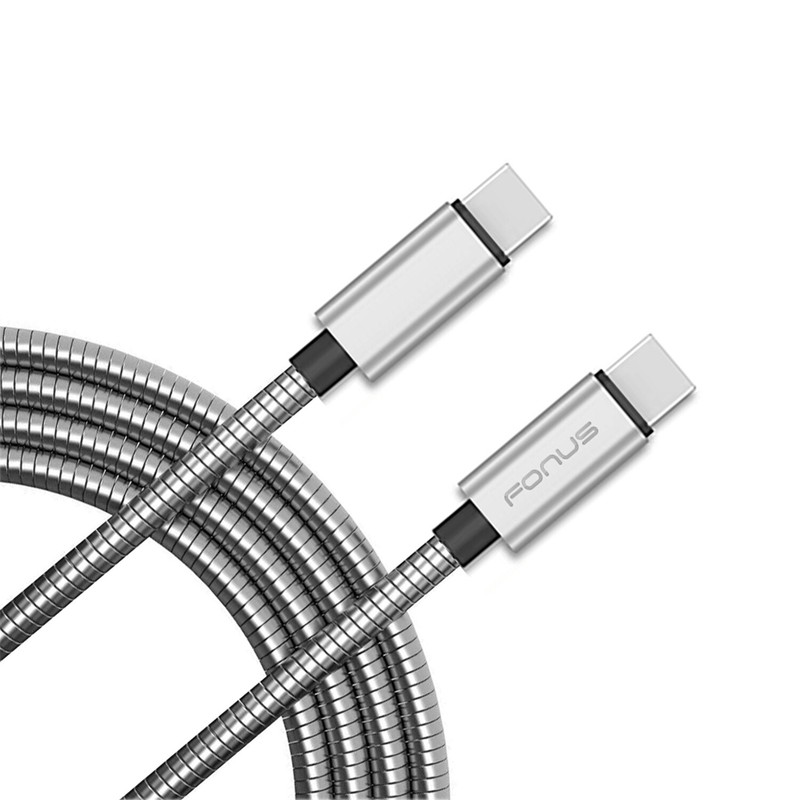 For iPad Mini 8.3″ (2021 6th Gen) – Type-C to USB-C 3ft Metal PD Cable Charger