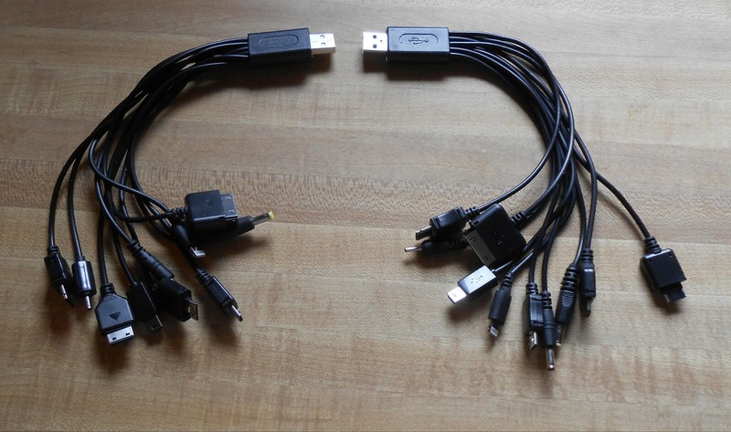 (TWO) 10-in-1 USB charger cables for various cell phones and other devices! gallery