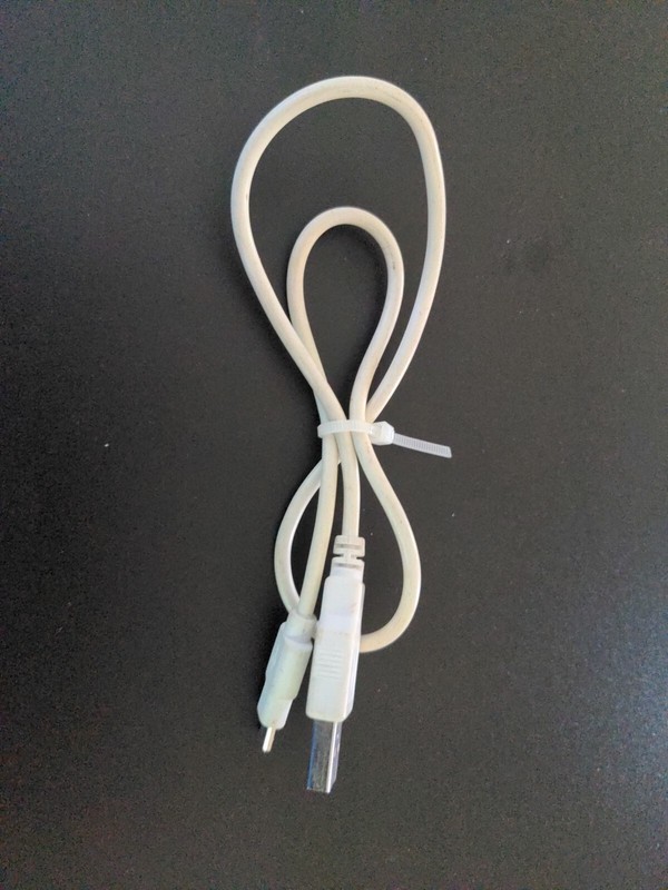 18" Micro USB Cable White 1.5ft