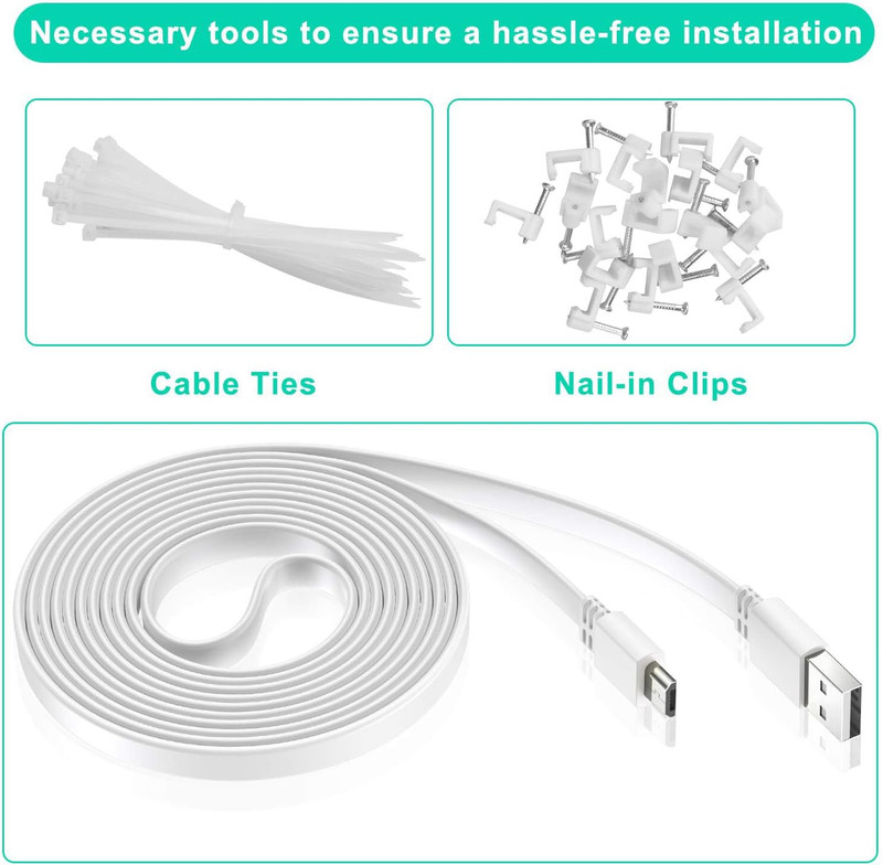 Micro USB Power Cable 30 FT (2 Pack),Flat Micro USB Charging Power Cord,Charger gallery