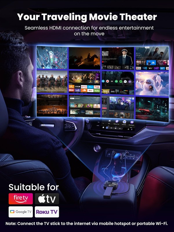 3-in-1 Wireless CarPlay Adapter, 2026 Upgraded Car TV Mate Pro Max [Metal & G... gallery