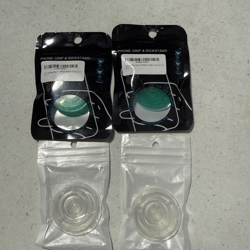 Pop-Up Phone Stand For Select iPhone and Andriod phone 4 pcs. 2 green & 2 white