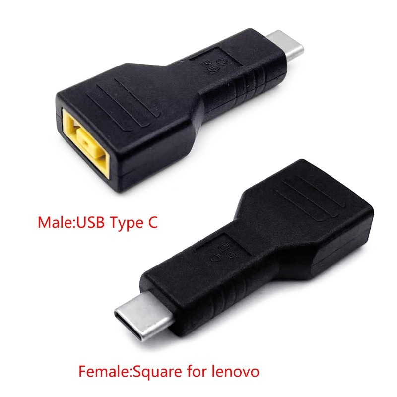 Male USB C port to Thinkpads PD45W Square Plug Charging Converter Adapter gallery