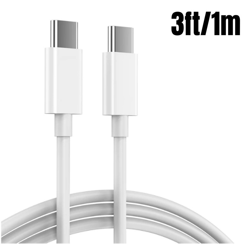 3/6FT USB-C to USB-C Fast Charging Data Cable Type C Quick Charge Cord PD 3A 60W