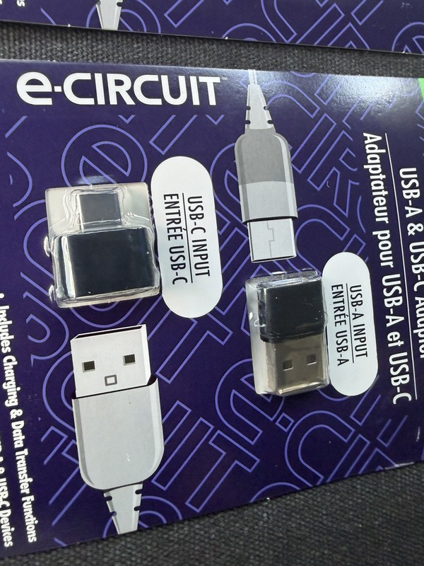 2-Pack USB-C to E-Touch/E-Circuit Adapter – for Charging & Data Sync