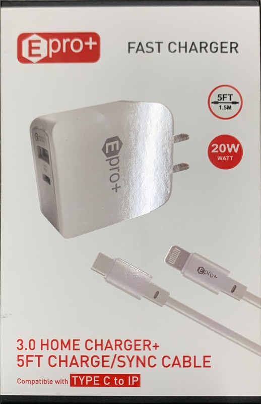 COMBO CHARGING CABLE TYPE C TO IPHONE 20W gallery