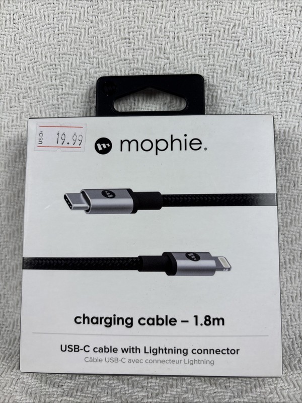 Mophie USB-C Connector Fast Charge Cable USB-C Connector 1.8m NEW