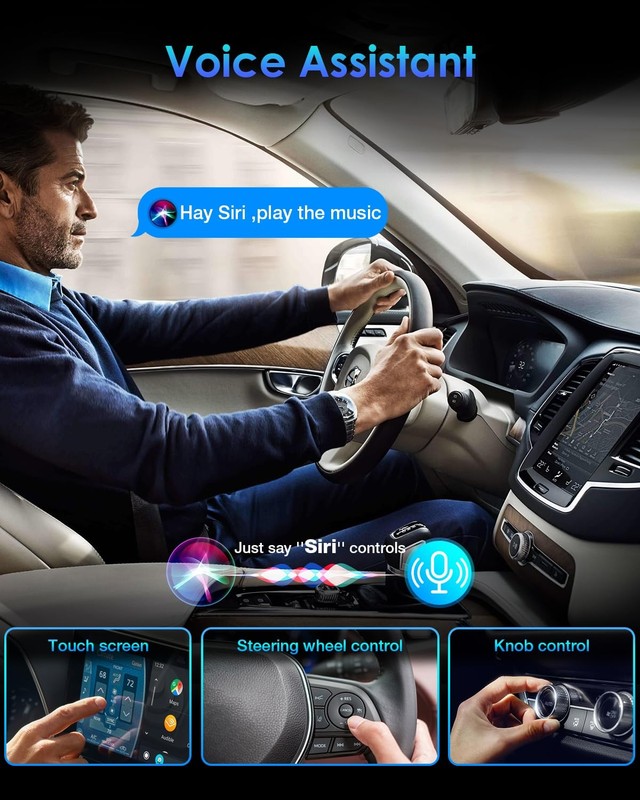 Apple CarPlay Wireless Adapter, Convert OEM Wired CarPlay to Wireless Dongle,... gallery