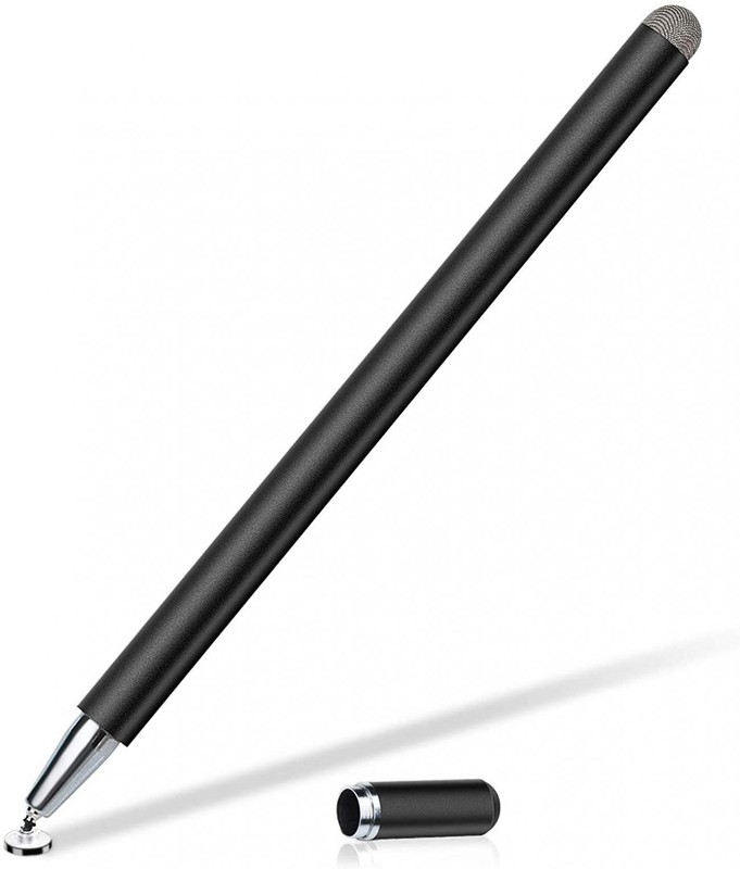 STYLUS TOUCH SCREEN PEN FIBER TIP ALUMINUM LIGHTWEIGHT BLACK for PHONES