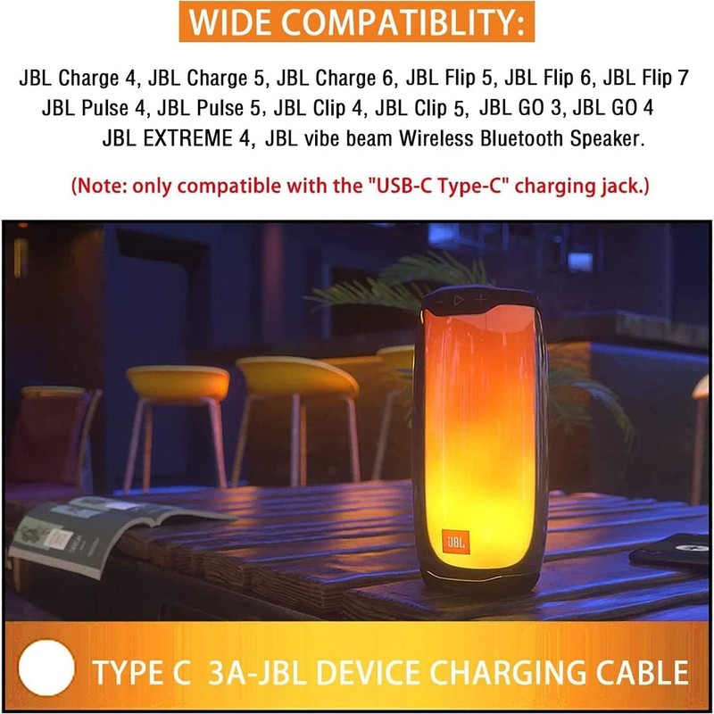 USB C Charging Cable for JBL Charge 4 5 6 Flip 5 6 7 Pulse 4 5 Clip 4 5 gallery