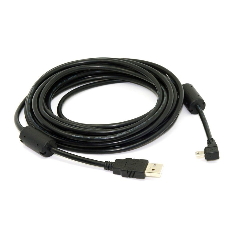 Mini USB B Type 5 Pin Male Right Angled 90 Degree To 2.0 Data Cable Core 5M