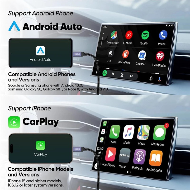 Android Auto USB Cable 3FT, Car CarPlay Cord, USB Type C 3.2 Gen2 10Gbps Data Tr gallery