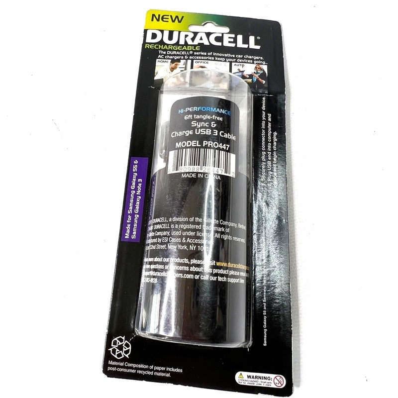 New Duracell PRO440 Micro USB Charge Sync Cable Samsung Galaxy S5 & Note 3 gallery