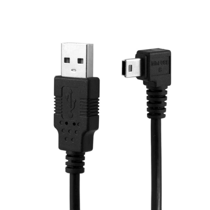 Mini USB B Type 5Pin Male Left Angled 90 Degree to USB 2.0 Male Data Cable wi…