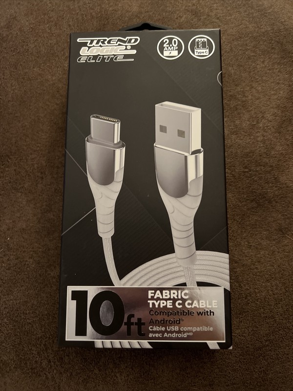 Trend Logic Elite 10ft Fabric iPhone Cable Compatible With IPhone and iPad