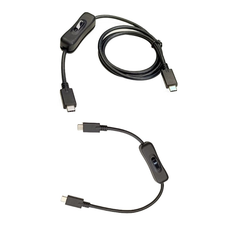 USB Type C with Switches Power Button Charging Extension Cable Universal Type C