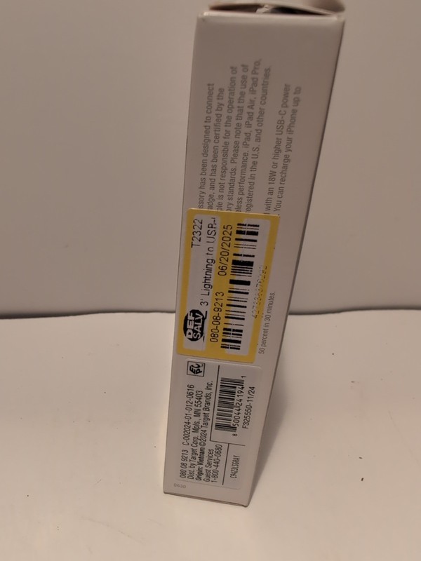 3 Ft heyday Lighting to USB-C Round Cable - Gray gallery