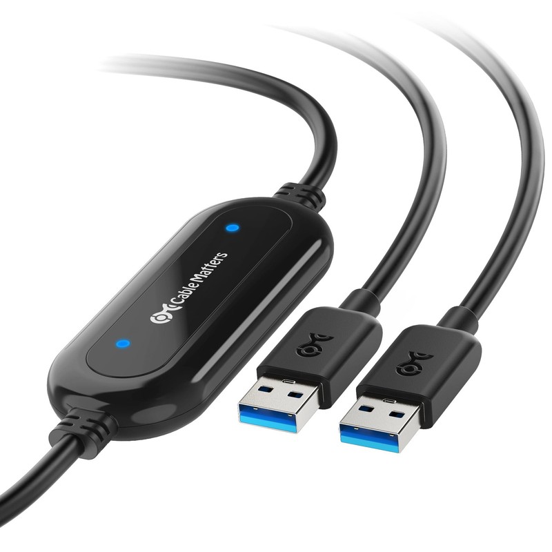 USB 3.0 Data Transfer Cable PC to PC for Windows, USB Transfer Cable in 6.6 Ft –