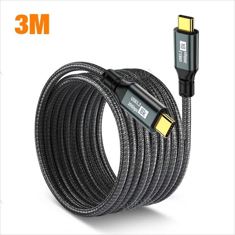 Type C to Type C PD 100W USB 3.2 20Gbps Fast Charging Cable 3M 8K Thunderbolt gallery