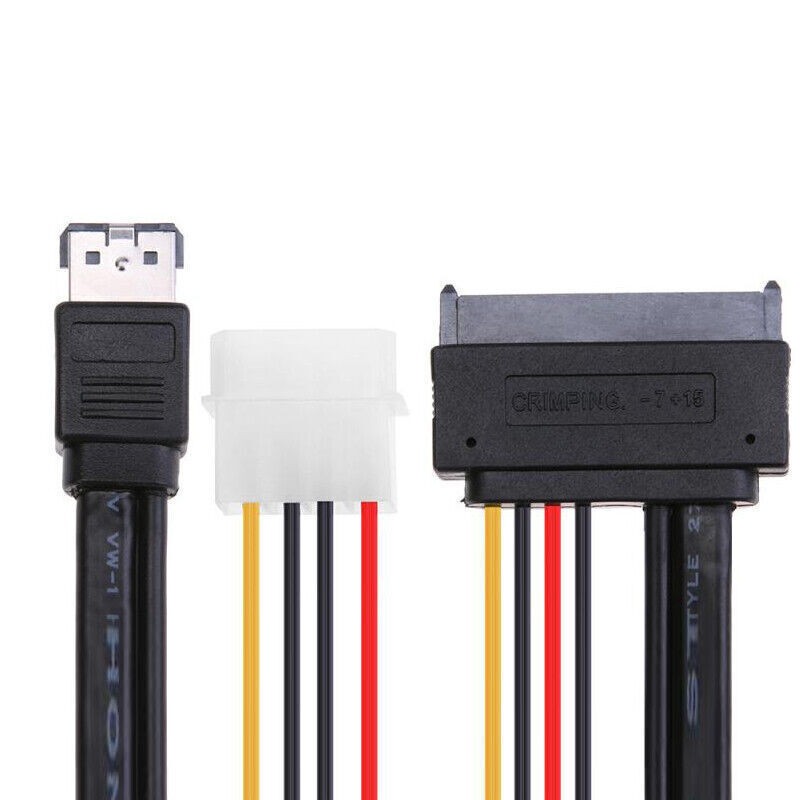 EsataP Power ESATA Combo to SATA 22pin IDE 5V 12V for 3.5" 2.5" Hard Disk Cable gallery